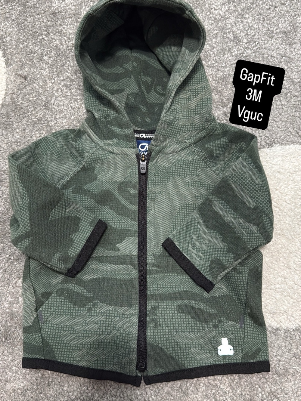 GAP Green Camo Zip Hoodie for Infant